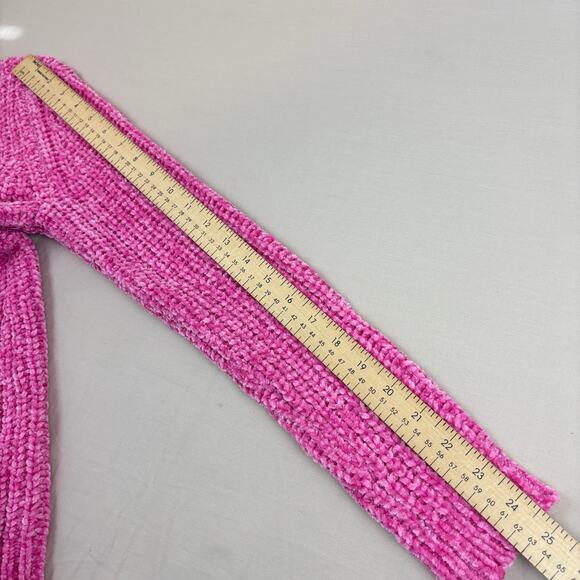 Talbots Petite Small Pink Soft Cozy Chenille Crewneck Sweater - Picture 9 of 10